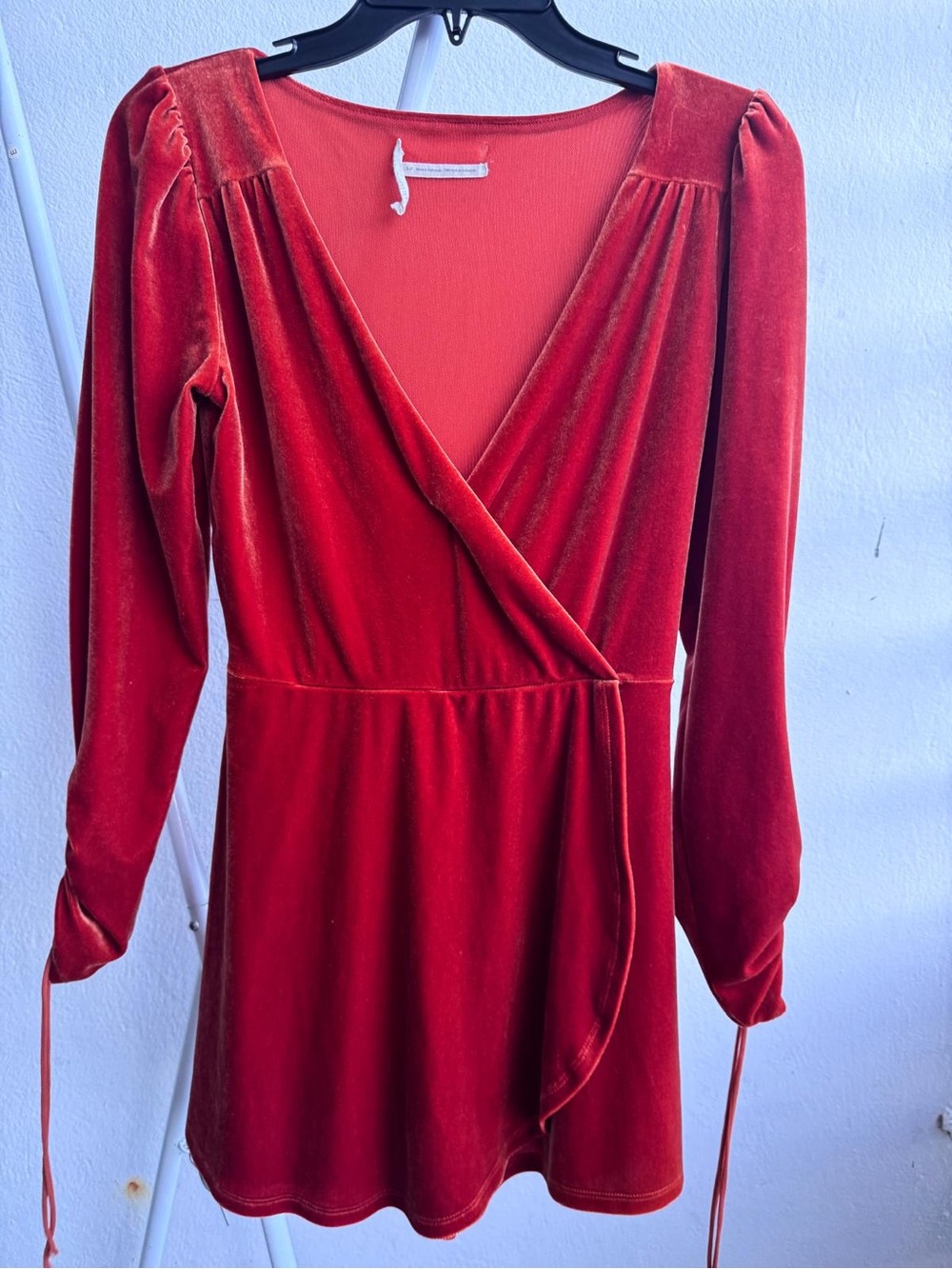 Urban Outfitters Scarlet Velvet Wrap Mini Dress